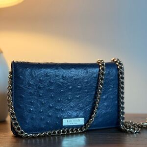 Kate Spade Midnight Blue Textured Clutch